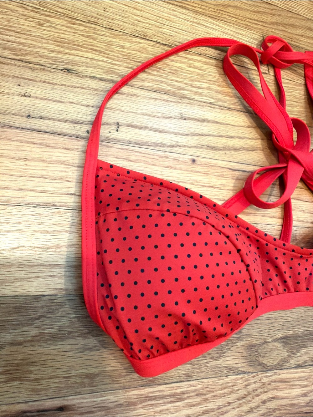 Frankie’s Bikinis - Micah Halter Bikini Top - Spice Dot - Size L - Picture 5 of 7